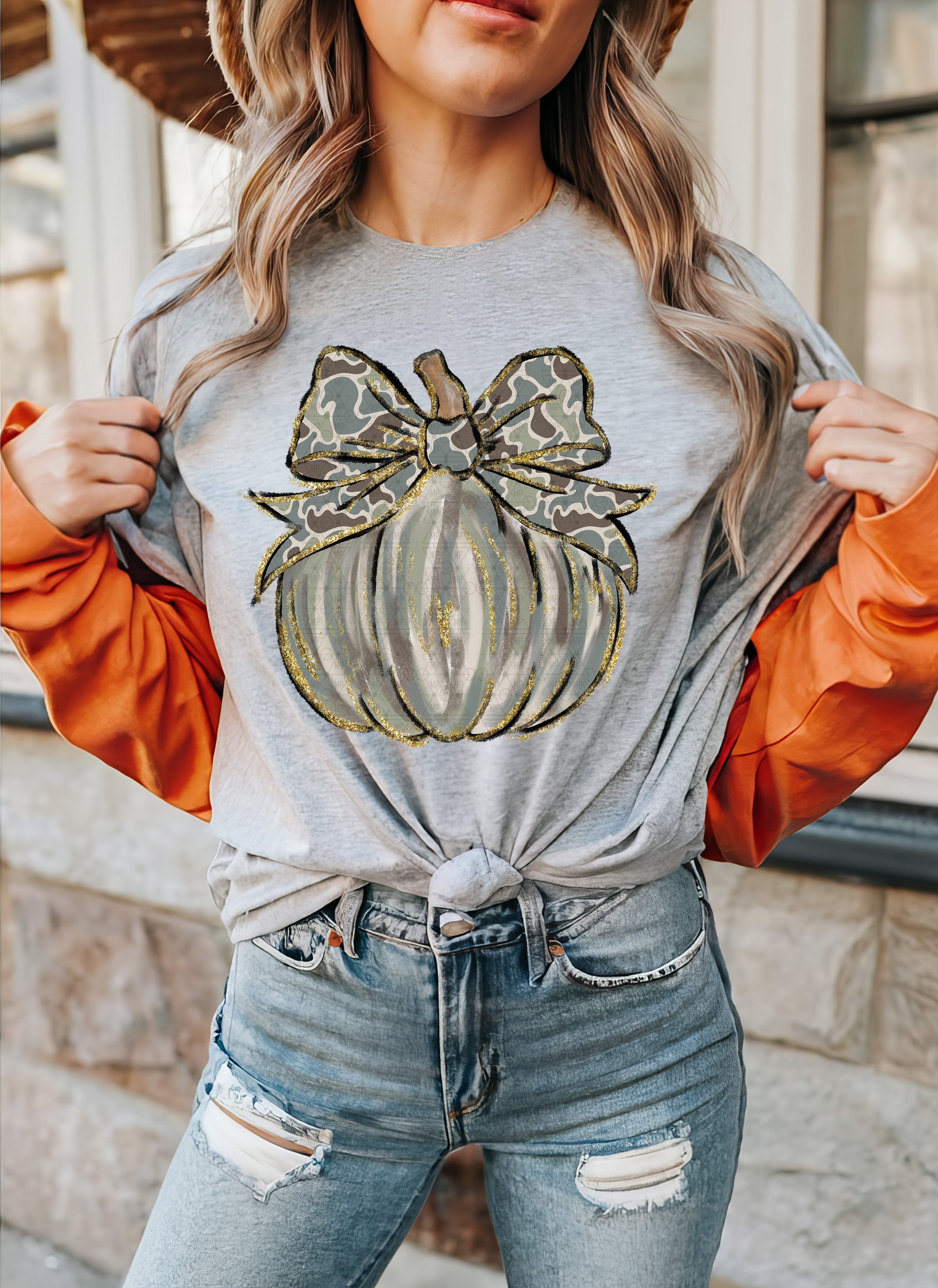 Painted Camo Pumpkin