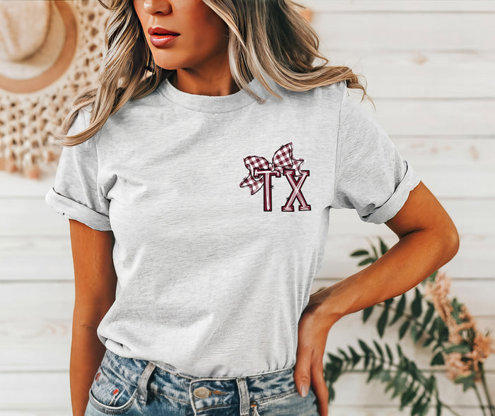 Cute Doodle Texas Maroon Pocket