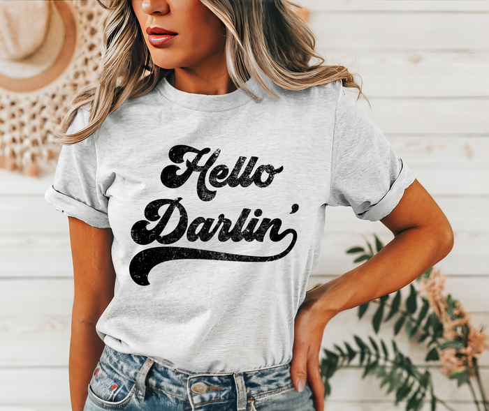 Distressed Hello Darlin'