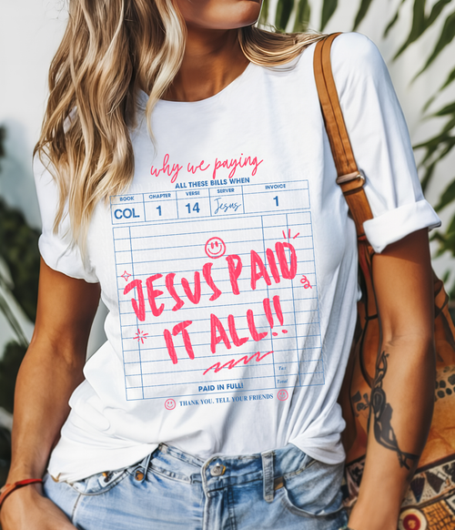 Load image 1 in gallery view. Jesus Paid It All