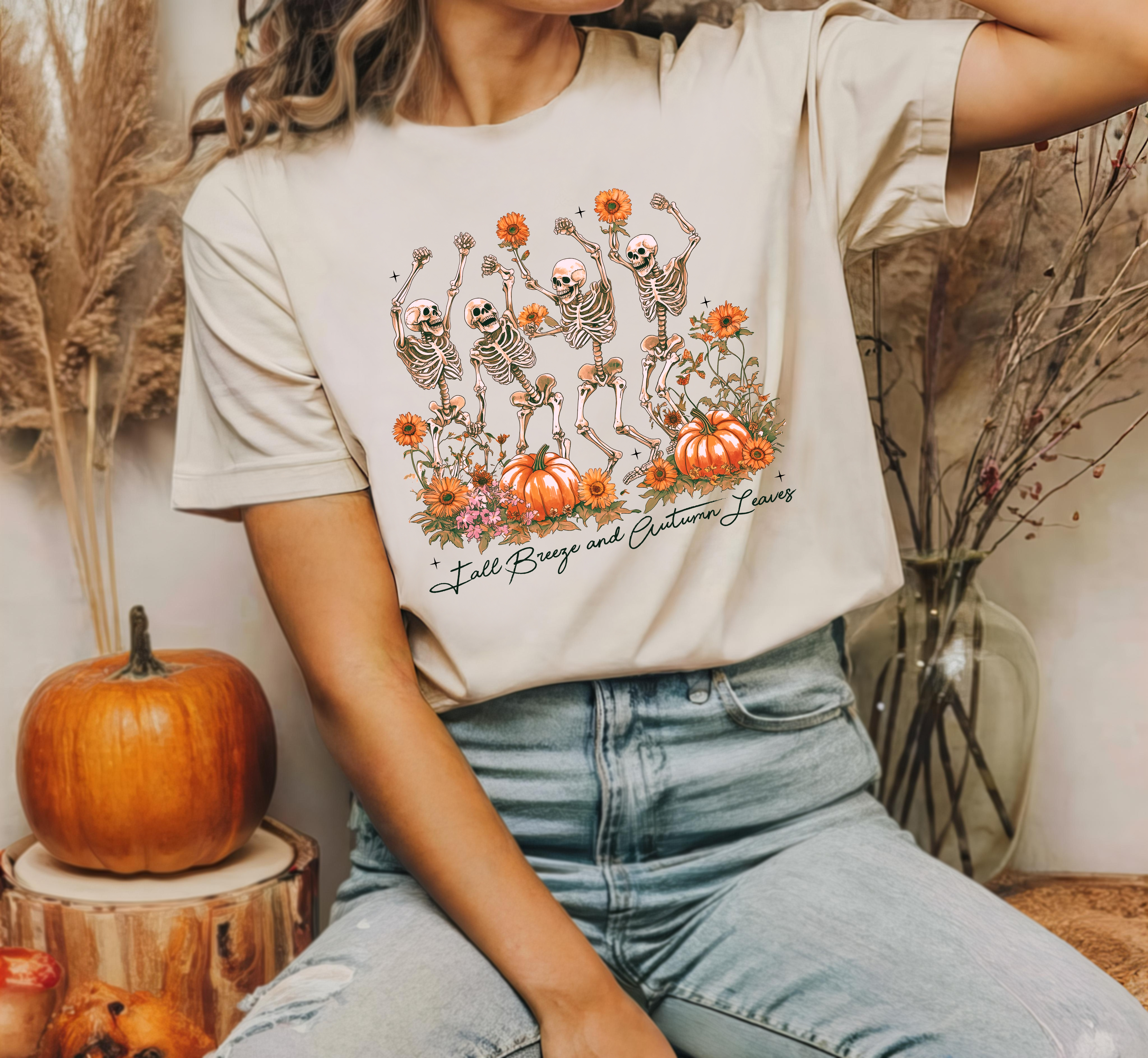 Fall Breeze and Autumn Leaves Skeleton