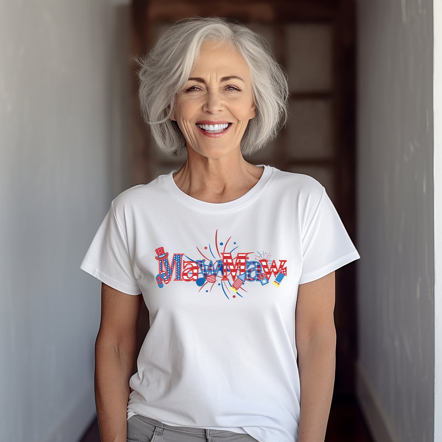 MawMaw Red White And Blue