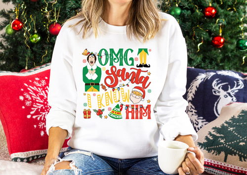 Load image 1 in gallery view. OMG Santa I Know Him