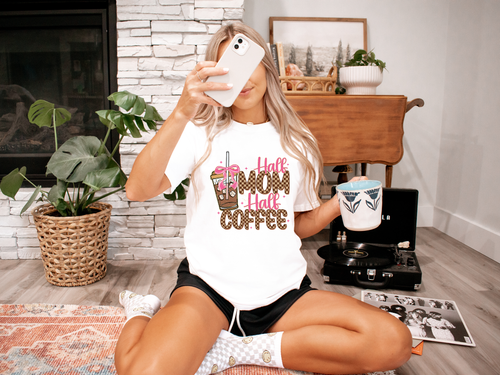 Load image 1 in gallery view. Half Mom Half Coffee