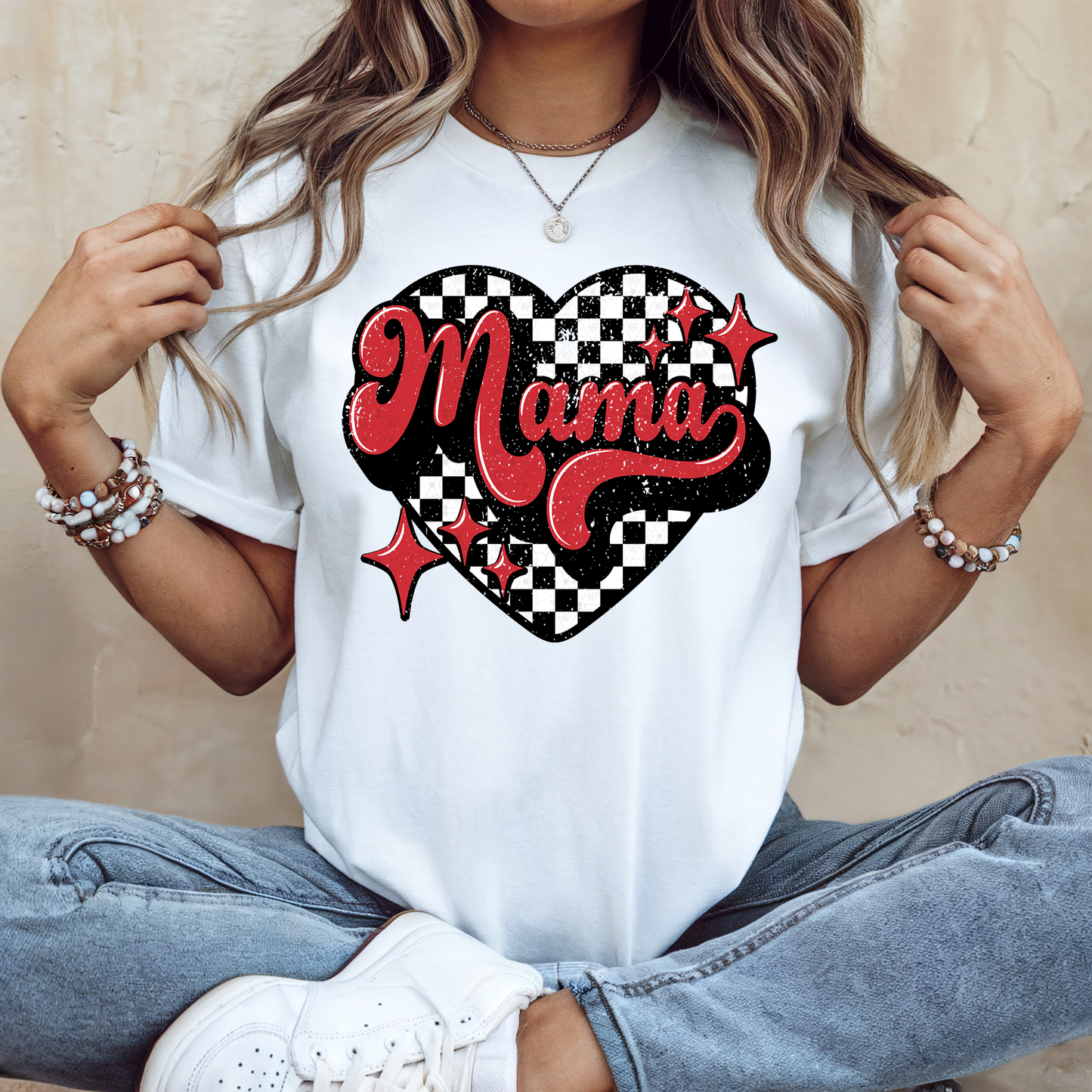 Checkered Heart Mama