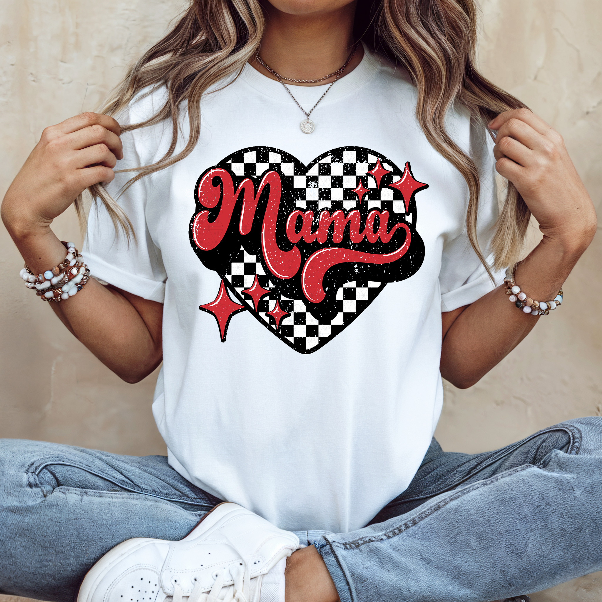 Checkered Heart Mama