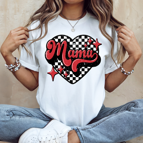 Load image 1 in gallery view. Checkered Heart Mama