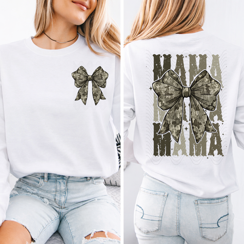 Load image 1 in gallery view. Mama Camo Bow