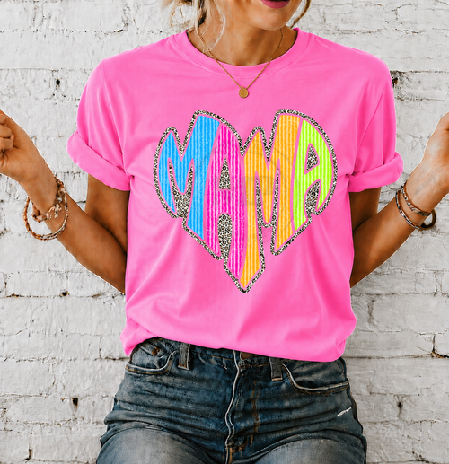 Load image 1 in gallery view. Leopard Heart Mama