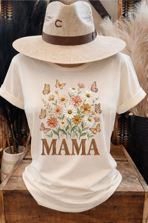 Load image 1 in gallery view. Painted Boho Mama with Flowers