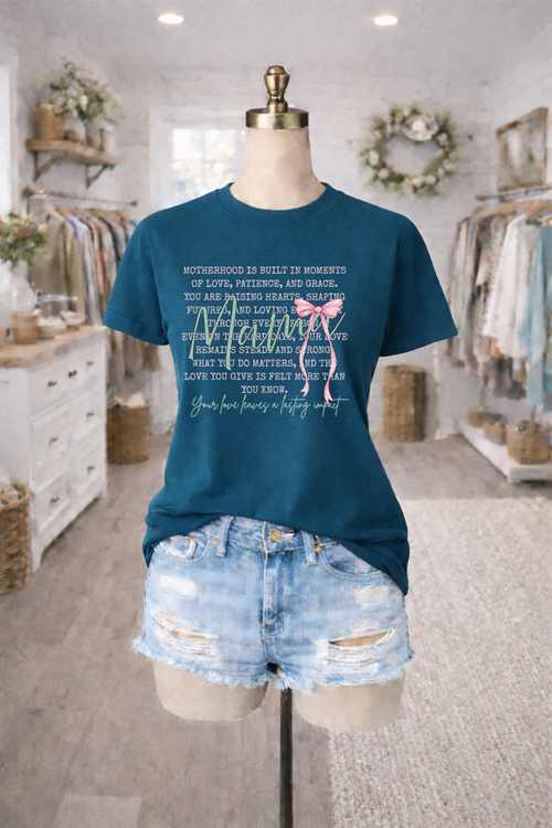 Load image 1 in gallery view. Motherhood Is Built In Moments Pink Bow