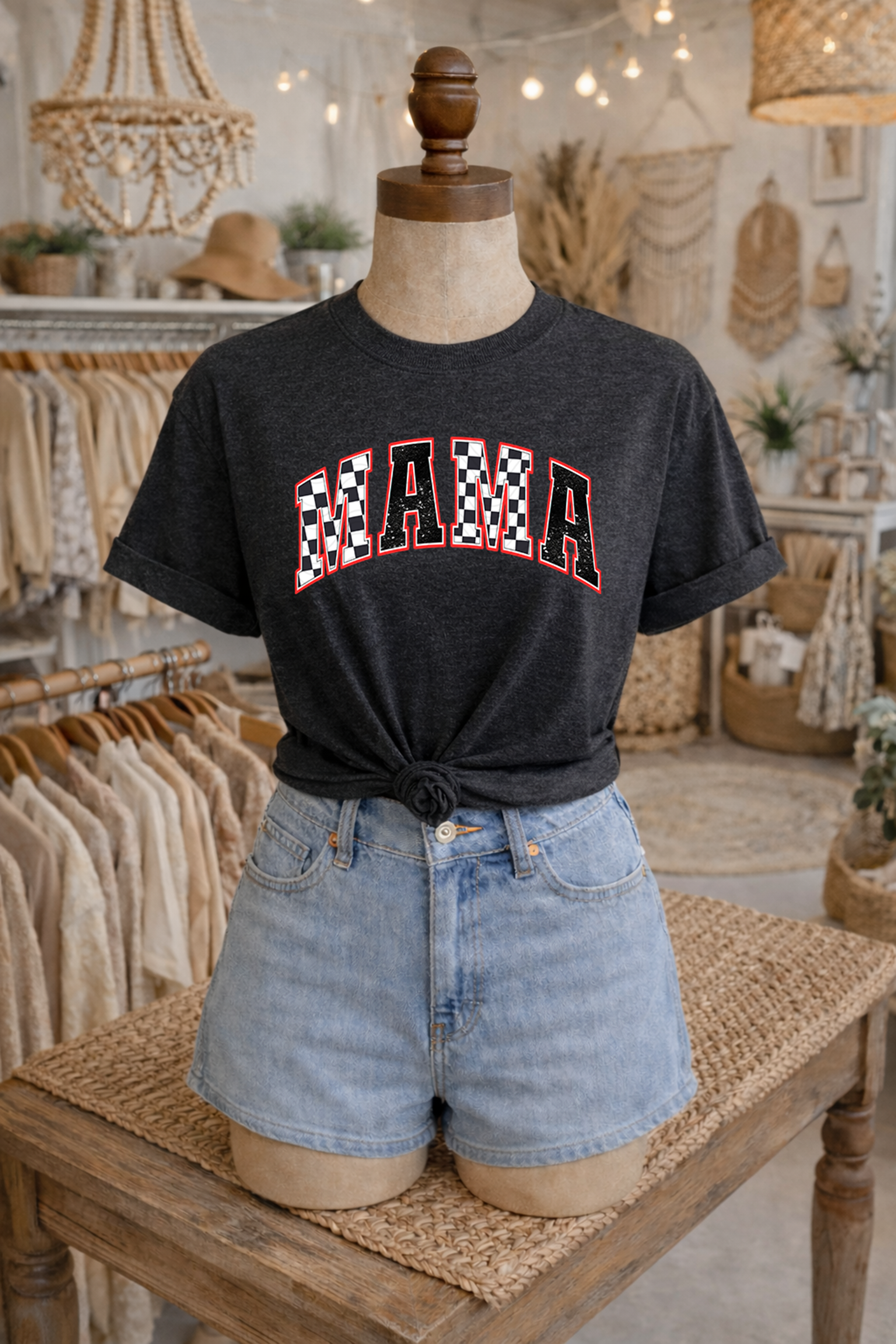 Red/Black Checkered Mama