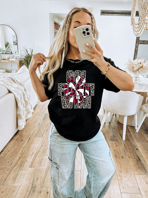 Load image 1 in gallery view. GO FIGHT WIN - MAROON