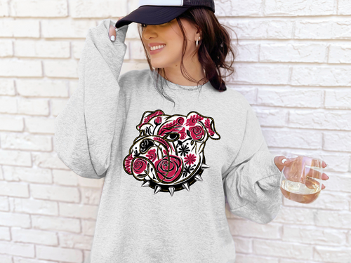 Load image 1 in gallery view. Boho Red and White Bulldog