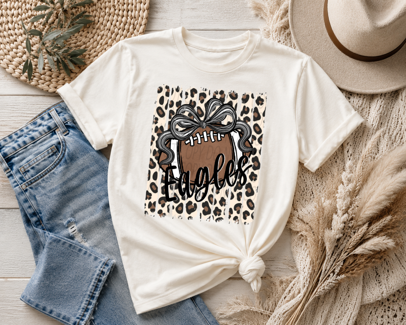 Leopard Stripes With Bow Mascots
