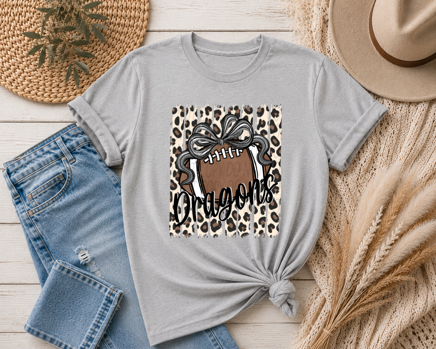Leopard Stripes With Bow Mascots