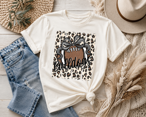 Load image 1 in gallery view. Leopard Stripes With Bow Mascots