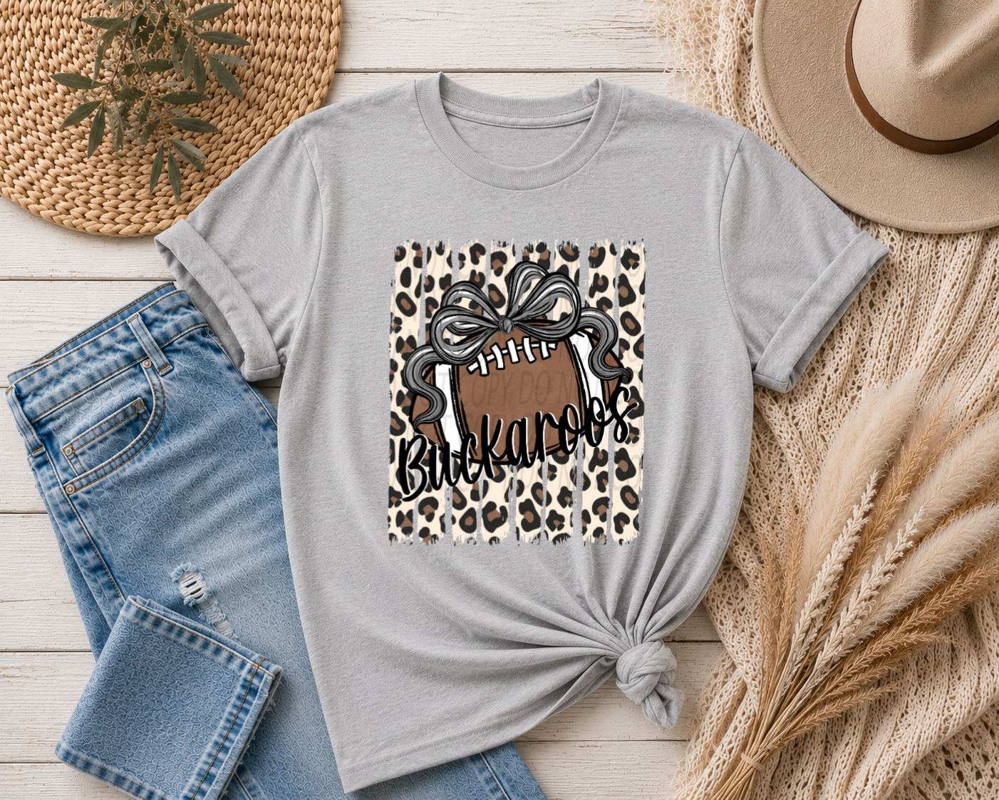 Leopard Stripes With Bow Mascots