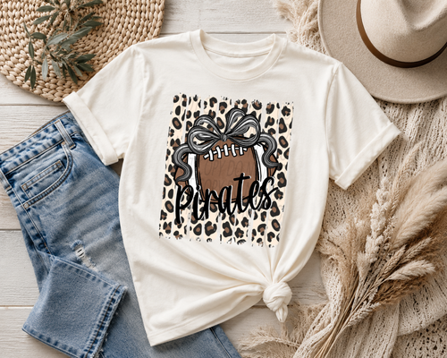 Load image 1 in gallery view. Leopard Stripes With Bow Mascots