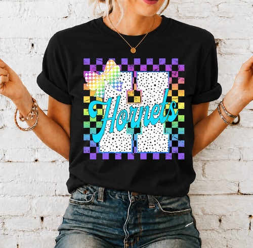 Load image 1 in gallery view. Bright Checkered School Mascot