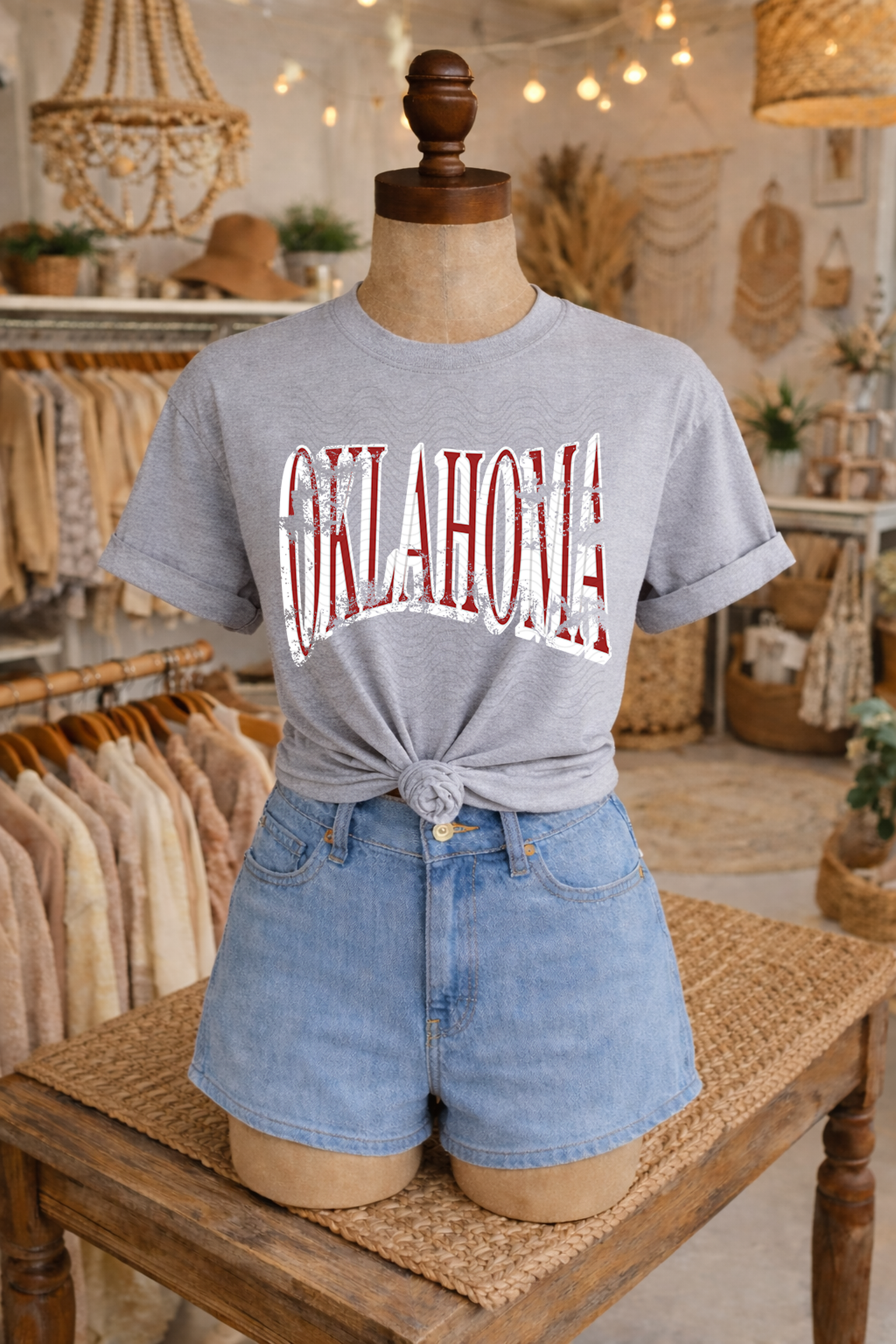 Distressed Oklahoma Red