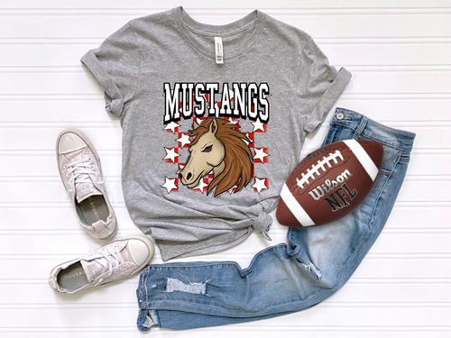 Load image 1 in gallery view. Checkered Mustang Red