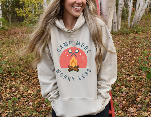 Load image 1 in gallery view. Camp More Worry Less