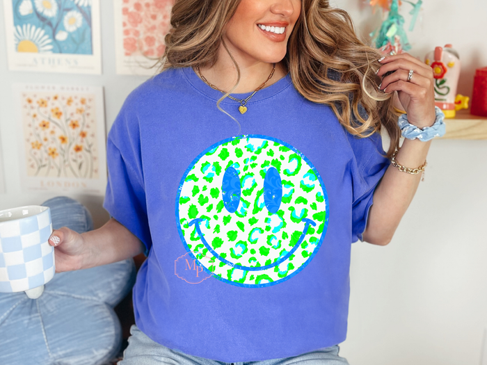 Green Neon Smiley