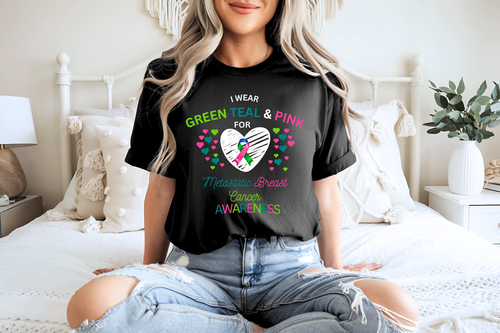 Load image 1 in gallery view. I Wear Green Teal & Pink