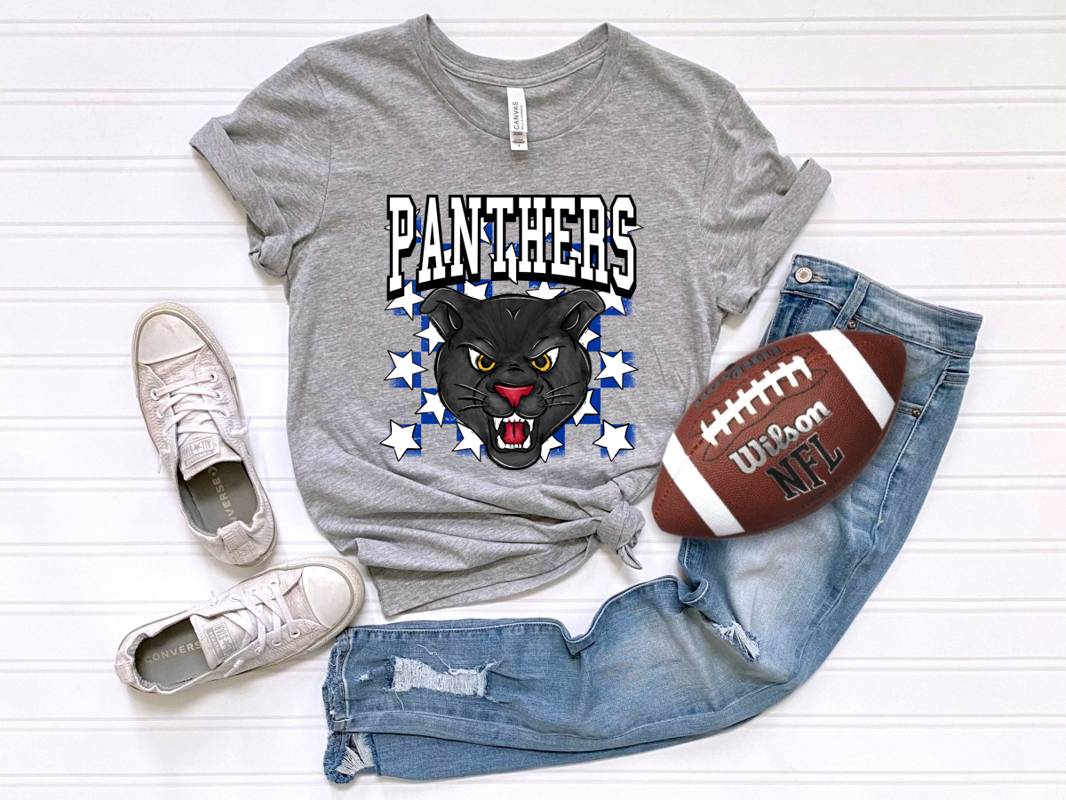 Checkered Panthers Blue/White