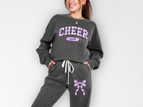 Load image 1 in gallery view. Cheer Cats Jogger Set