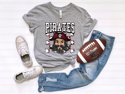 Load image 1 in gallery view. Checkered Pirates Maroon