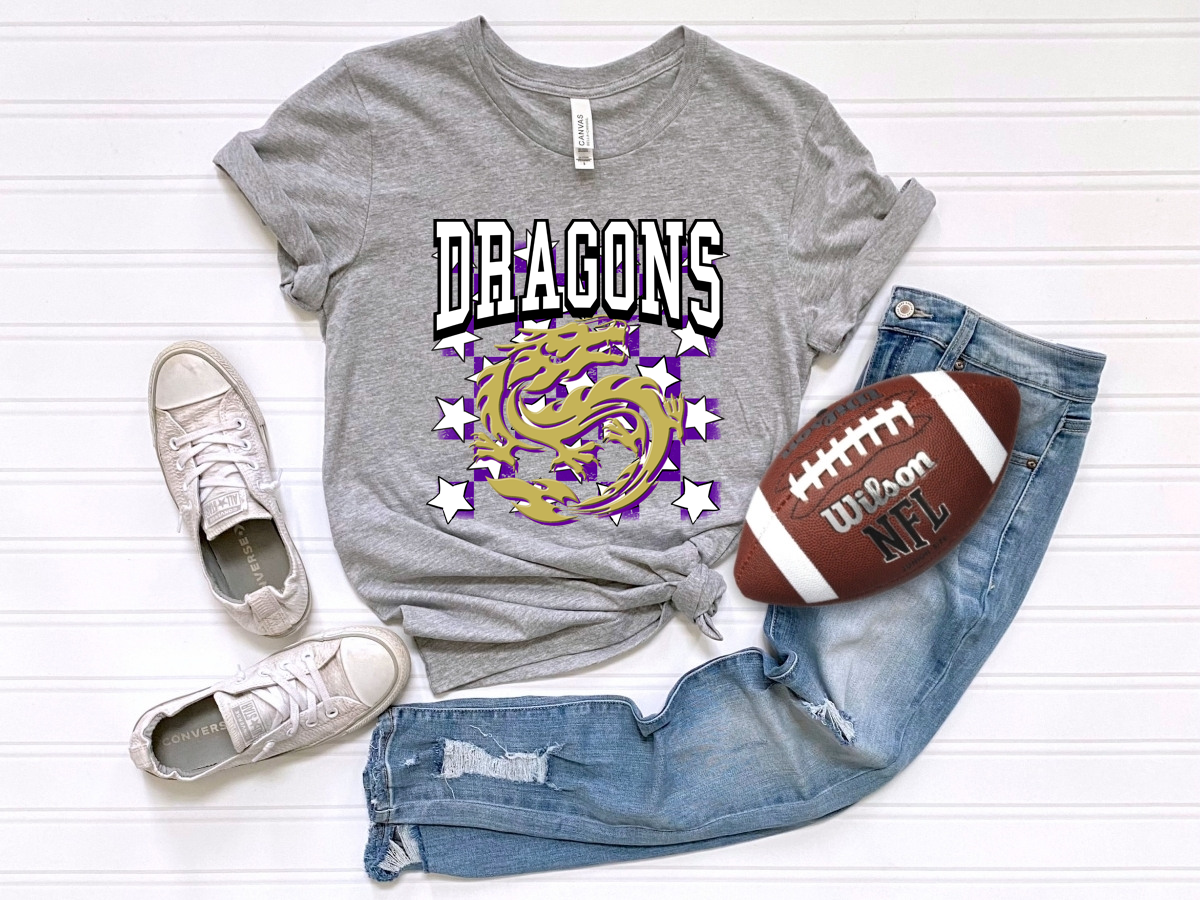 Checkered Dragons Purple
