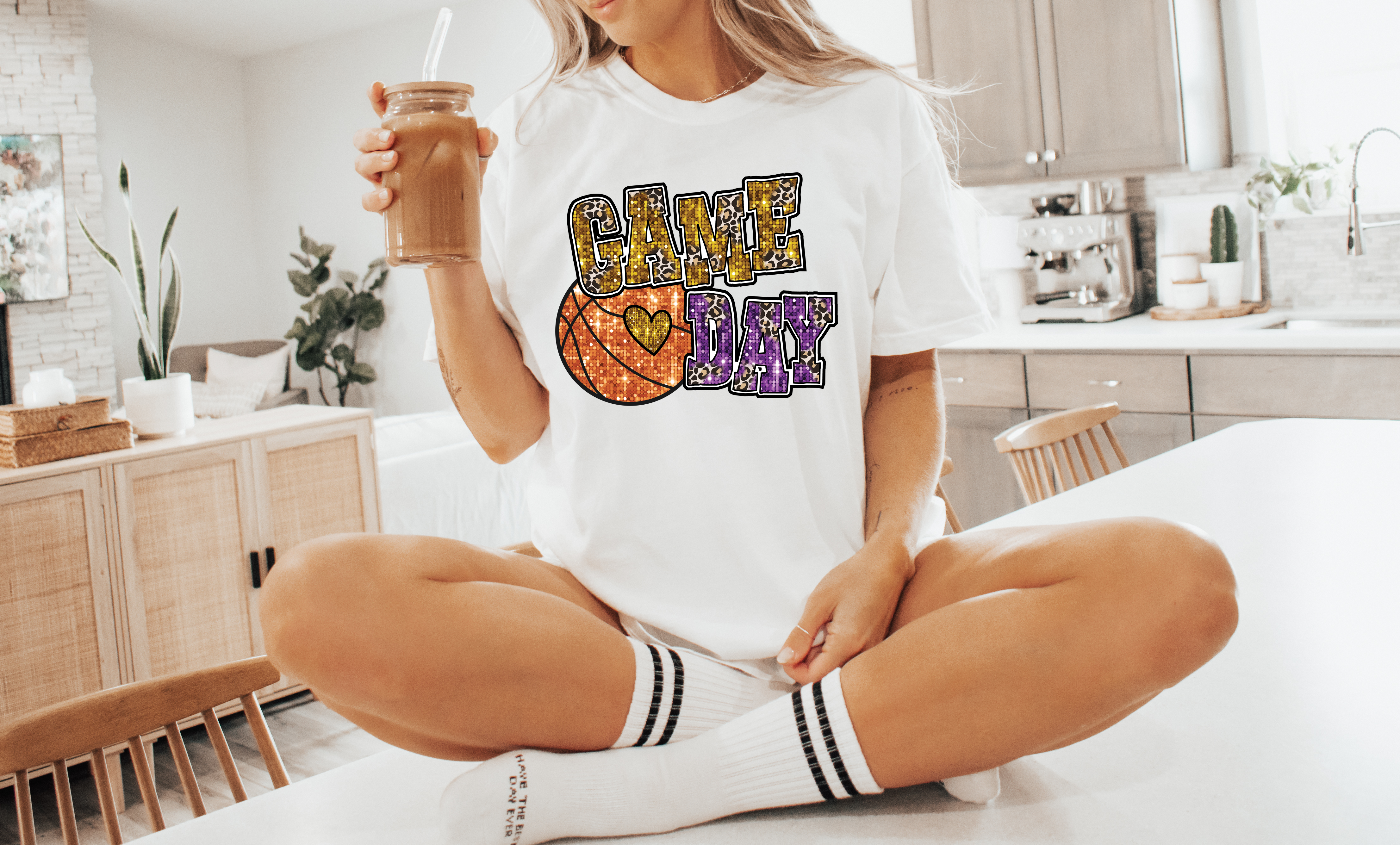 Game Day Purple/Yellow Basketball