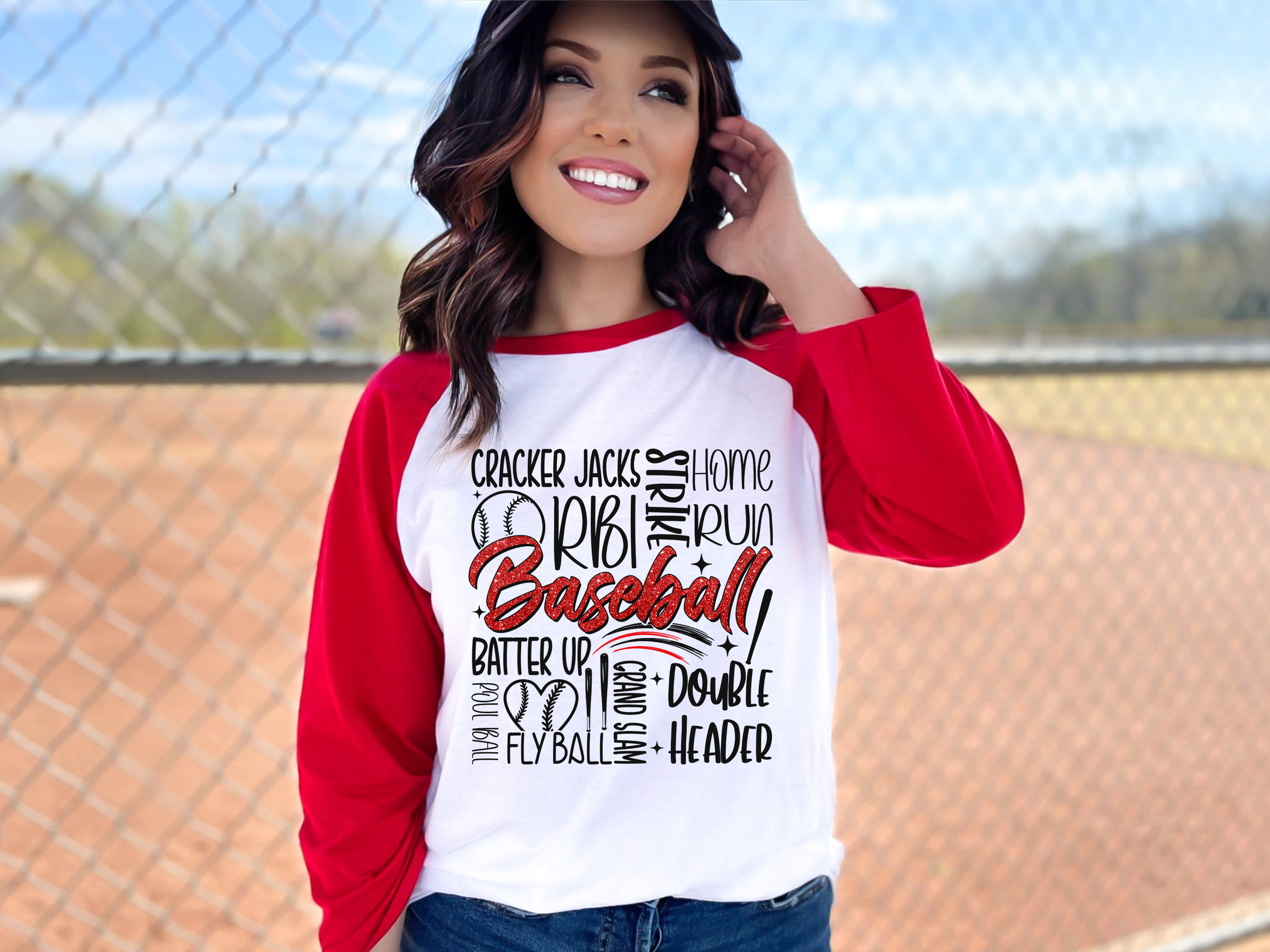 Baseball Fun Faux Glitter