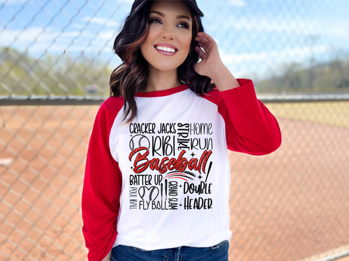 Load image 1 in gallery view. Baseball Fun Faux Glitter