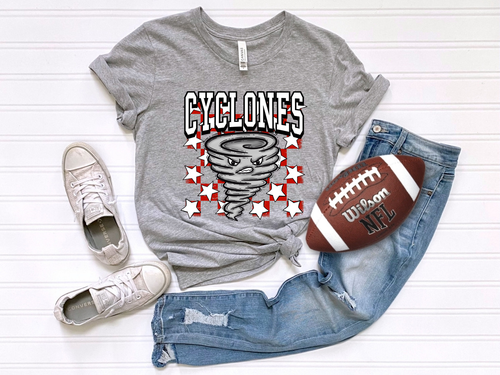 Load image 1 in gallery view. Checkered Cyclones Red