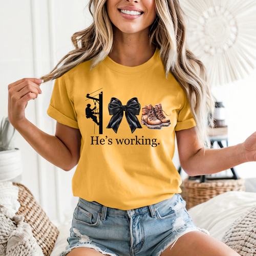 Load image 1 in gallery view. He's Working Lineman