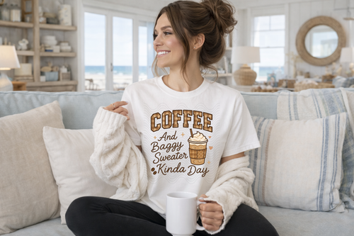 Load image 1 in gallery view. Coffee And Baggy Sweater Kinda Day