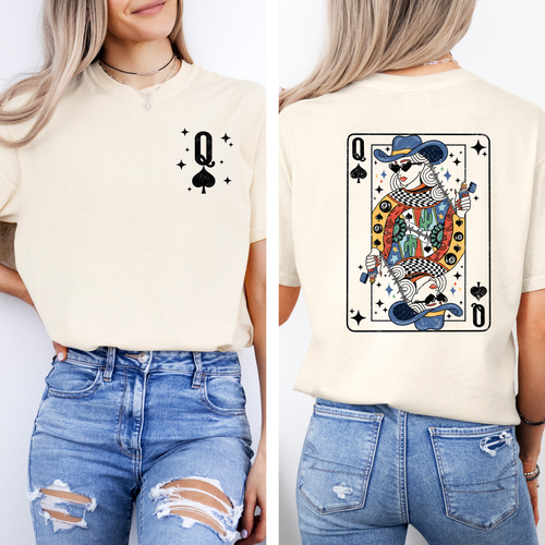 Load image 1 in gallery view. Cowgirl Queen Of Hearts