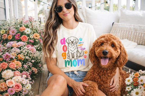 Load image 1 in gallery view. Life Is Better with Dogs Dog Mom