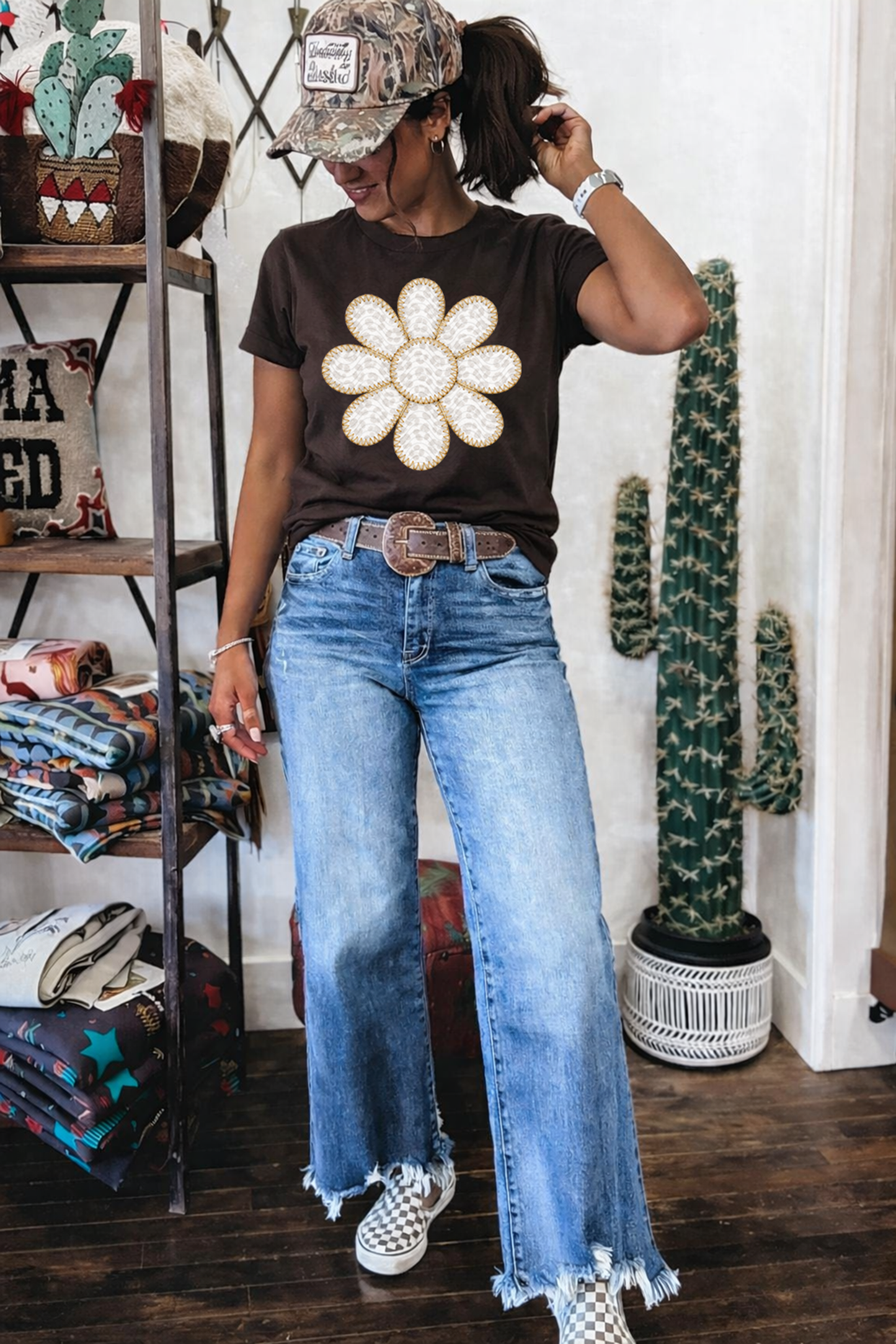 Boho Leopard Daisy