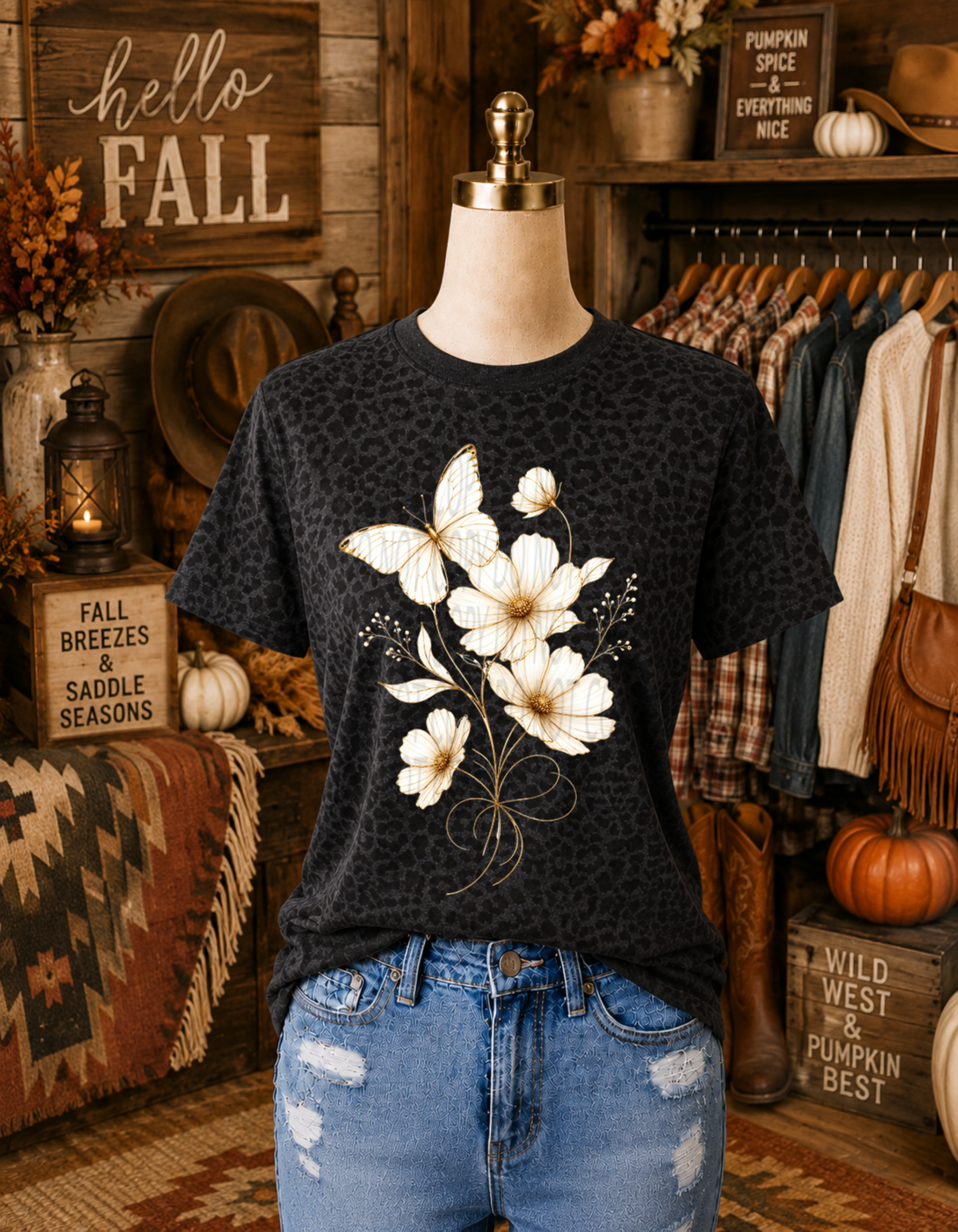 Whimsical Flower and Butterfly