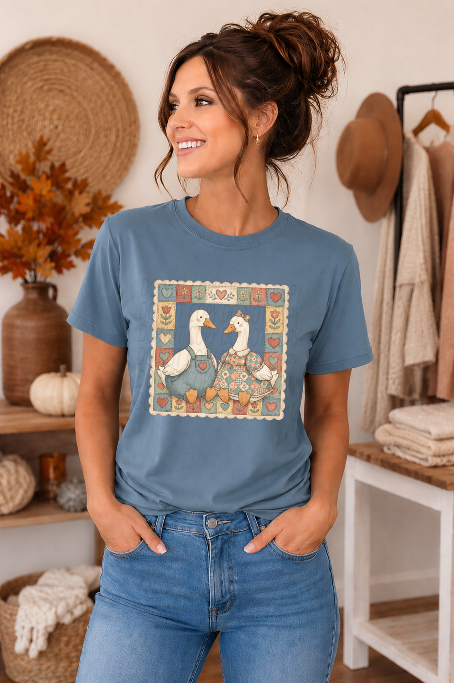Vintage Quilted Gooses