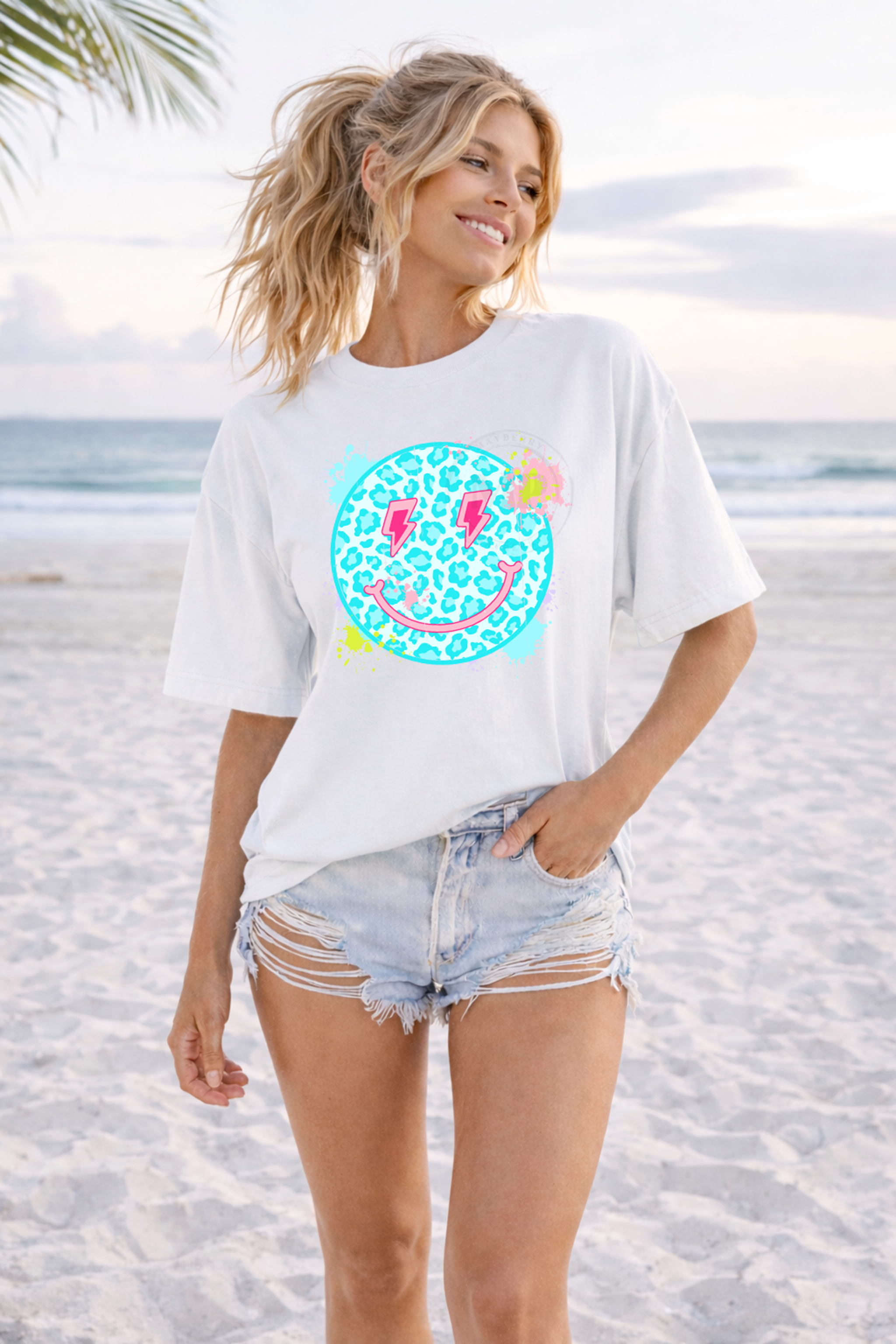 Summer Teal Smiley