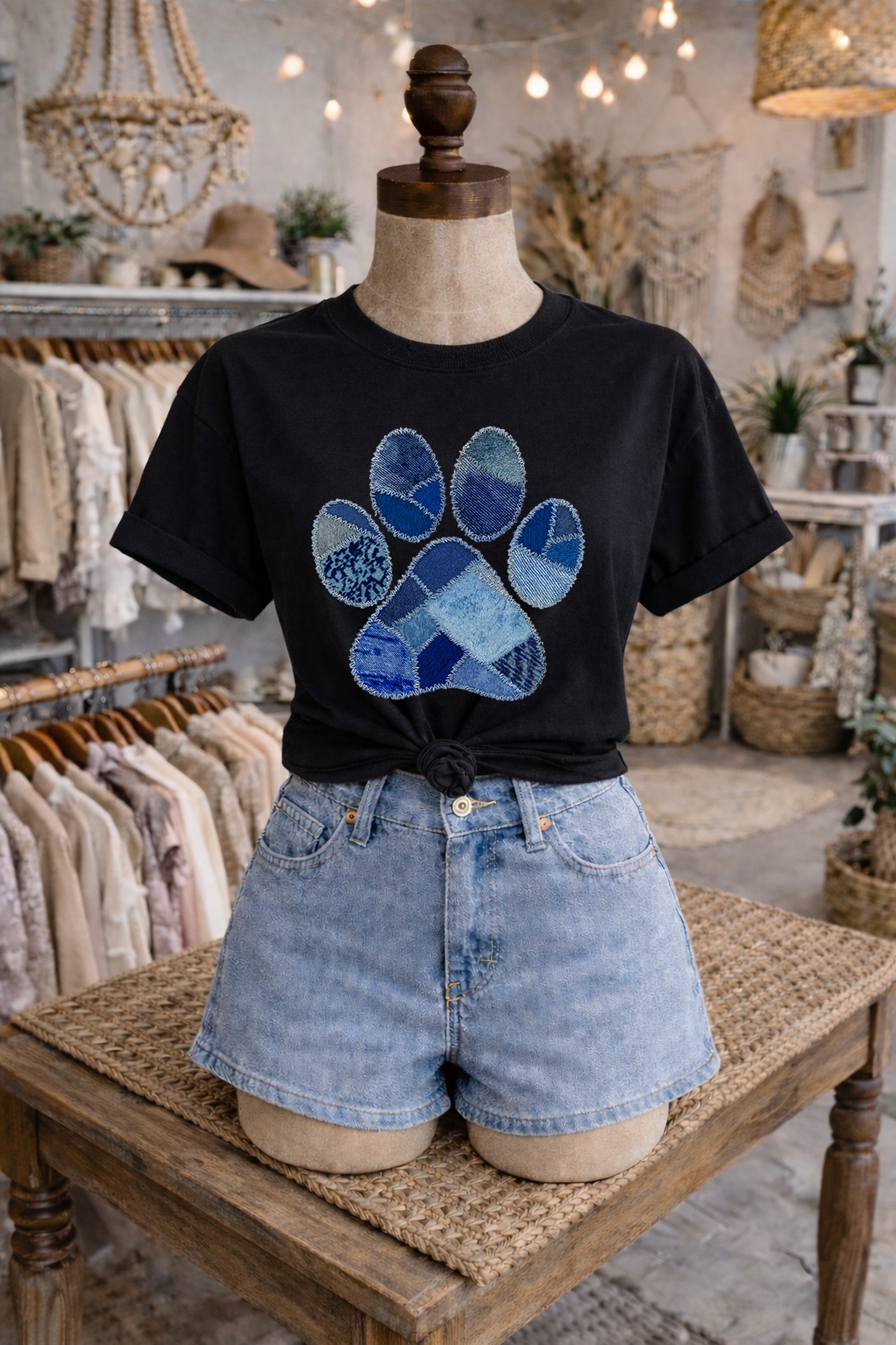 Stitch Denim Paw