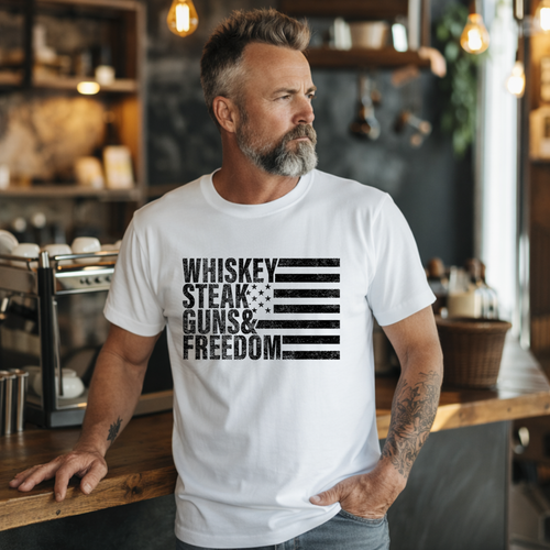 Load image 1 in gallery view. Whiskey Steak Guns & Freedom