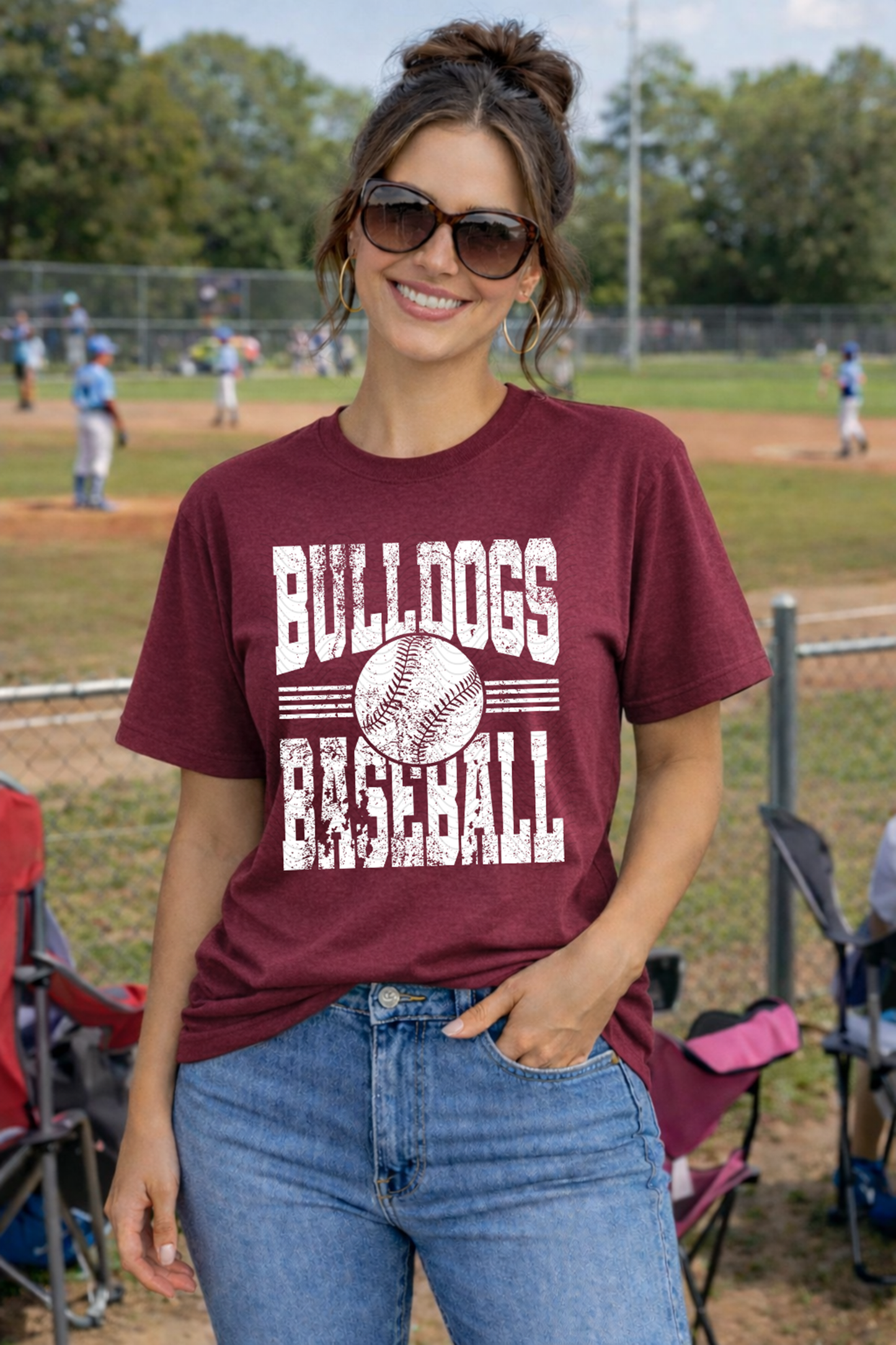 Distressed Bulldogs Baseball