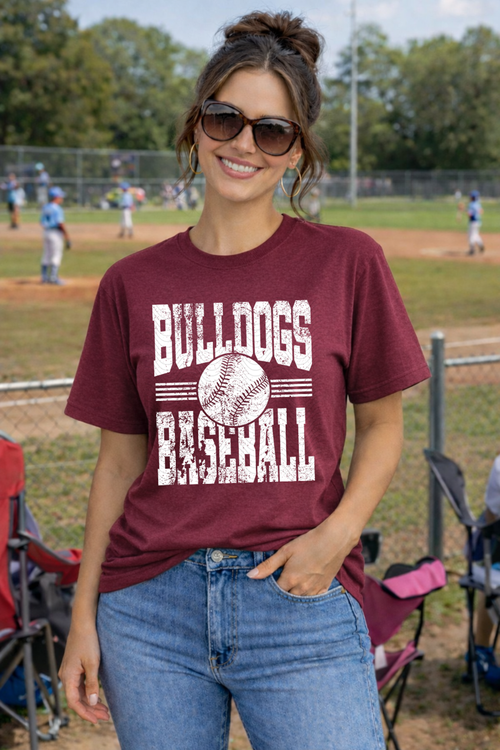 Load image 1 in gallery view. Distressed Bulldogs Baseball