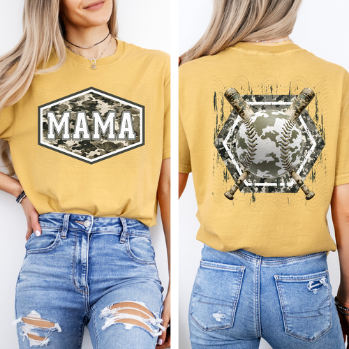Load image 1 in gallery view. Baseball Mama Camo